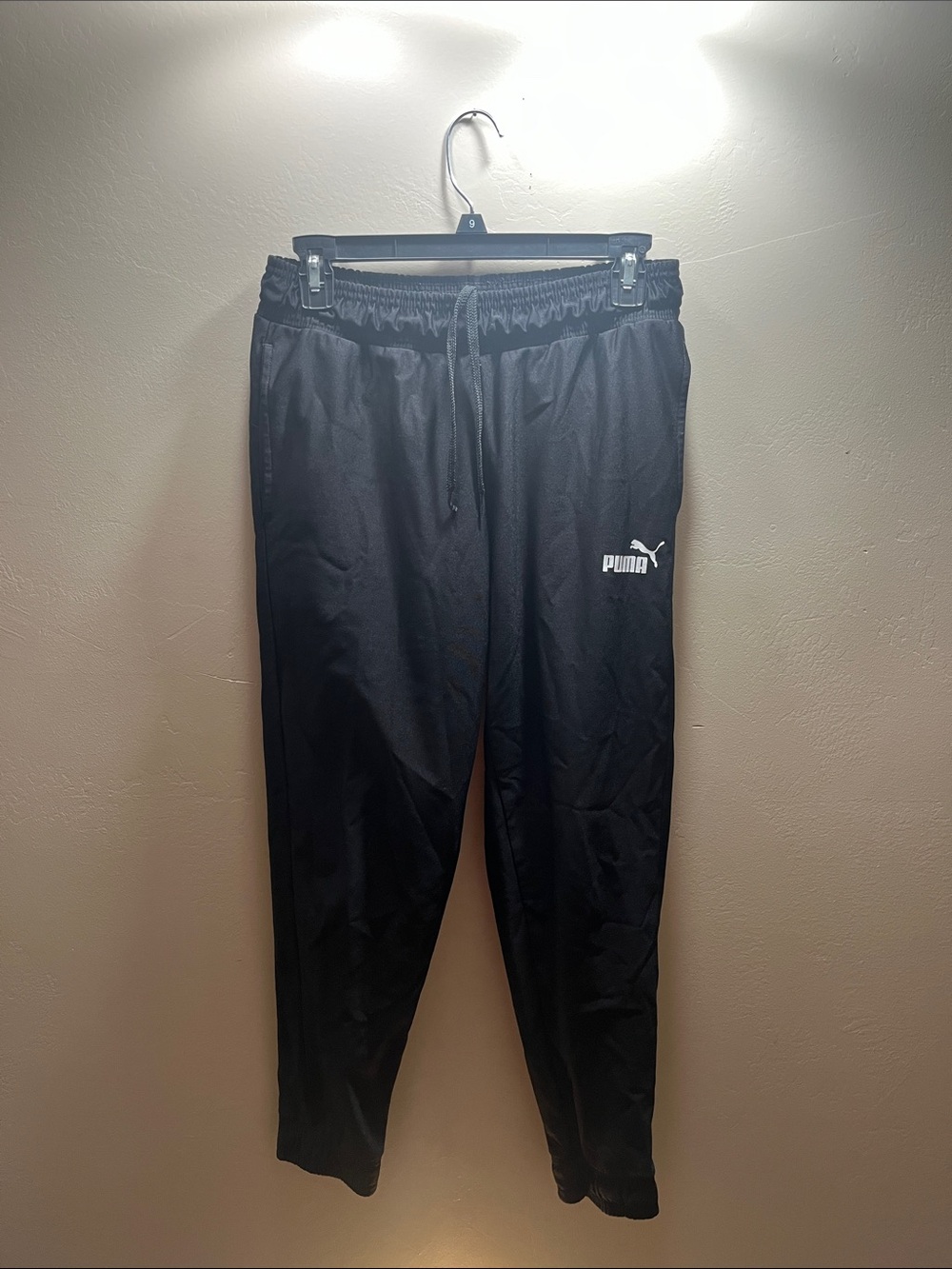 Puma Black Men's Jogger Sweatpants with White Logo